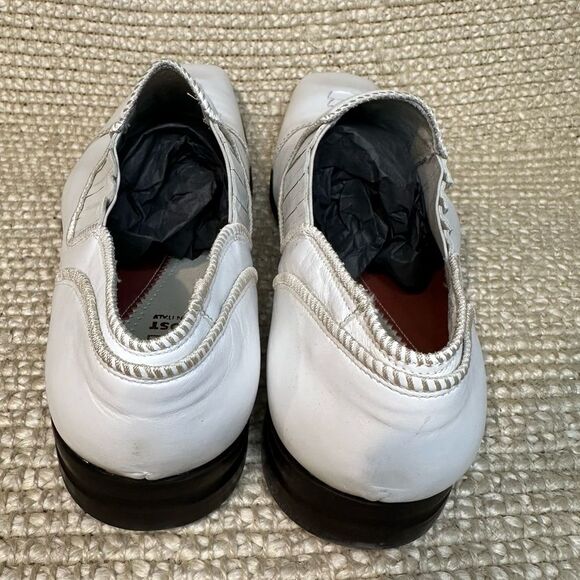 Jo Ghost White Leather Square Toe Dress Shoes Italy Sz 42 US 9 main image 11